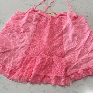 Pink Lace Camisole Top